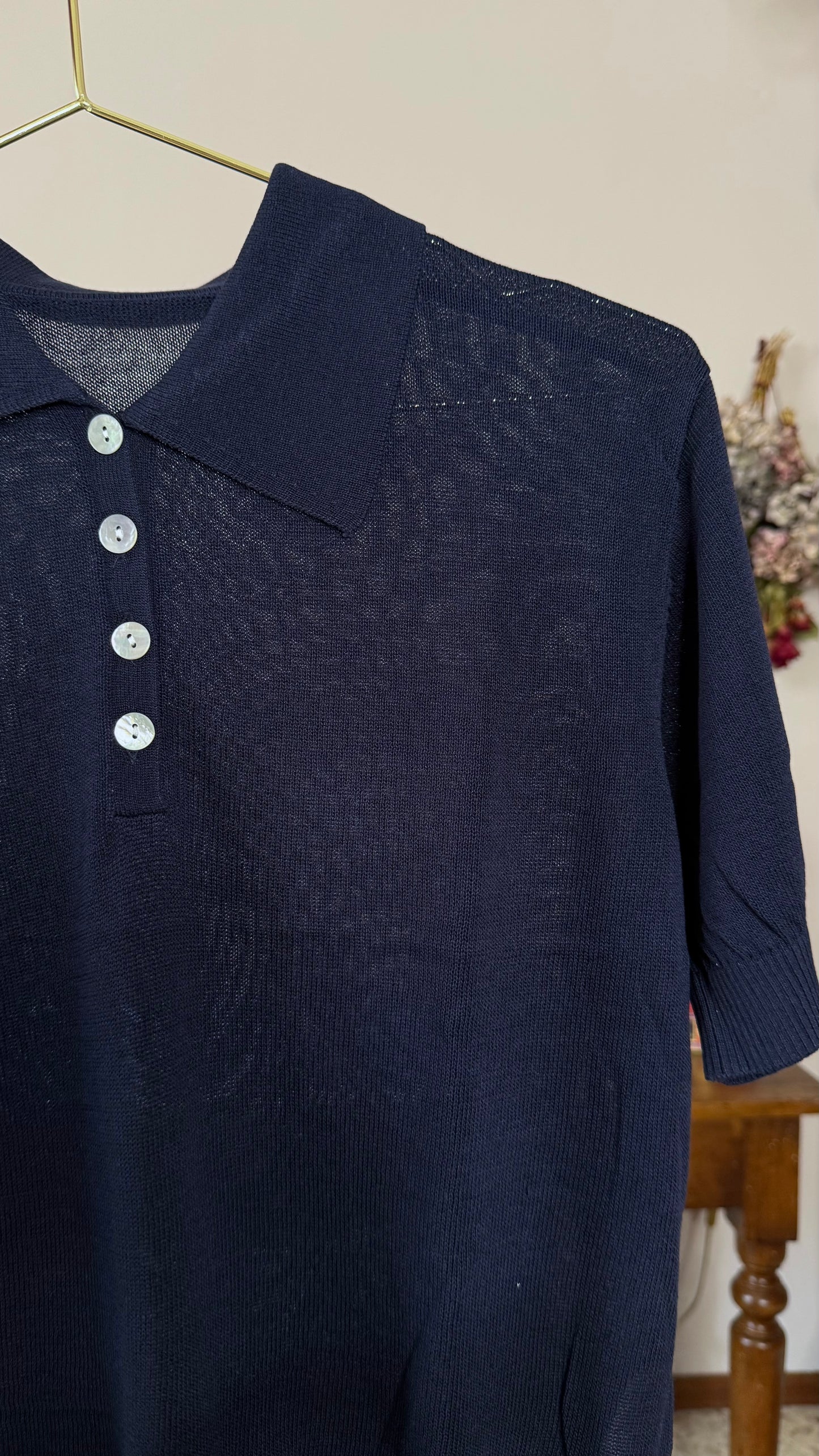 Polo in maglia, blu