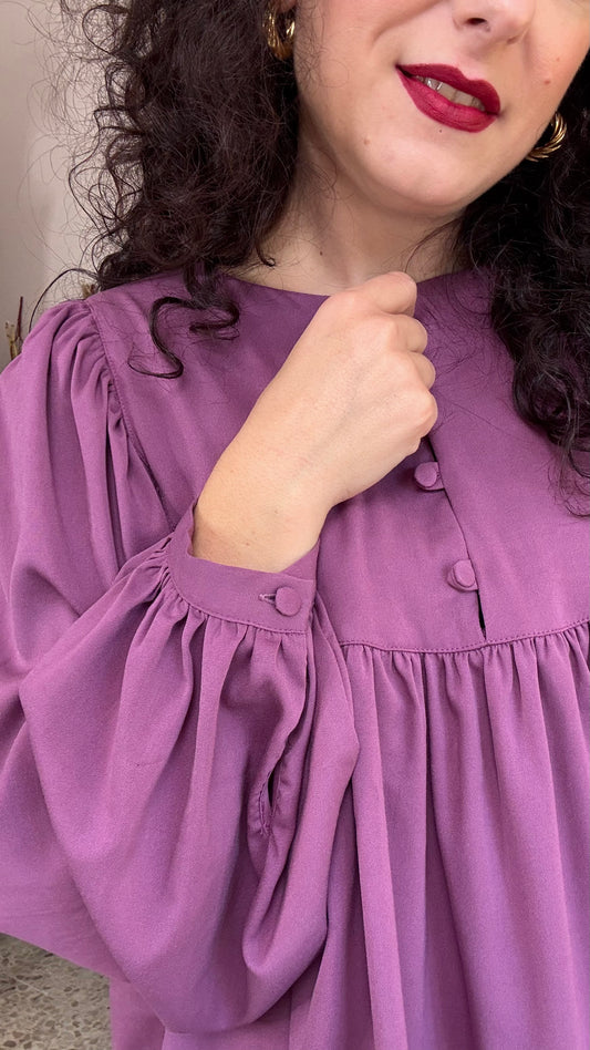 Blusa Laila, fiore di malva