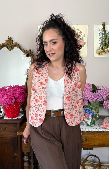 Gilet Iris, fiori pesca
