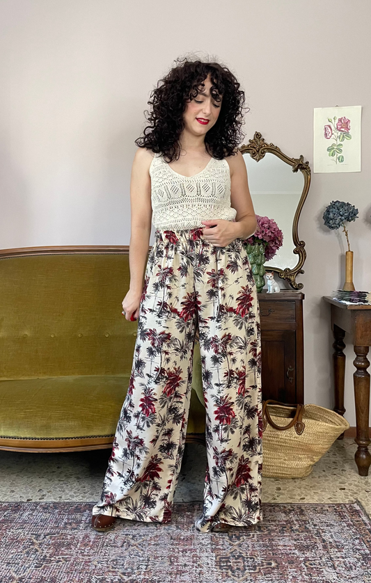 Pantalone palazzo Rachel, palme