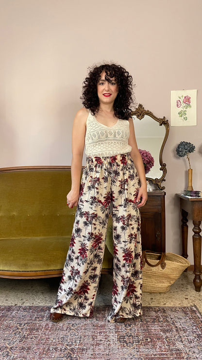 Pantalone palazzo Rachel, palme