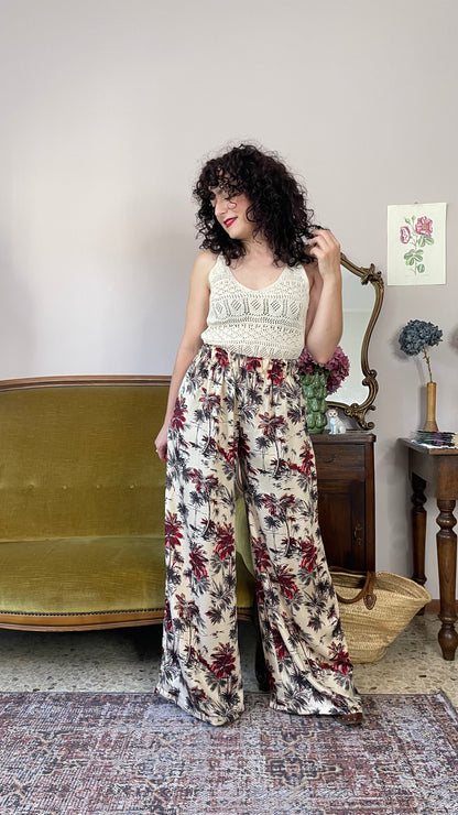 Pantalone palazzo Rachel, palme