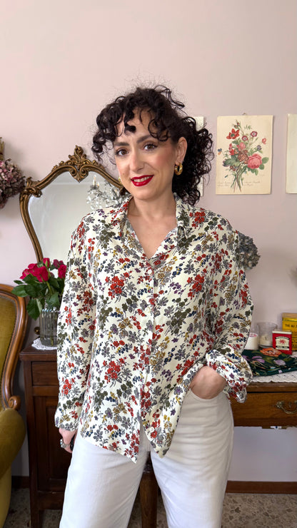 Camicia Julie, burro micro fiori