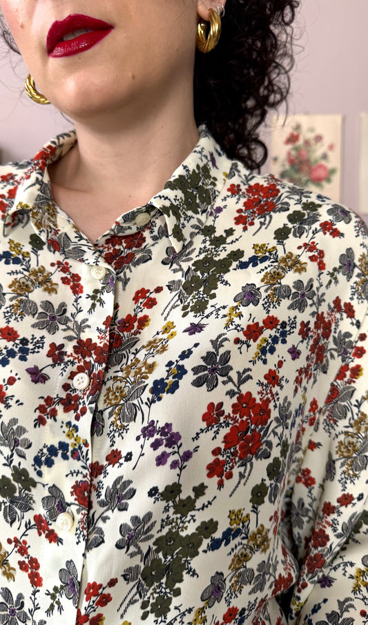 Camicia Julie, burro micro fiori