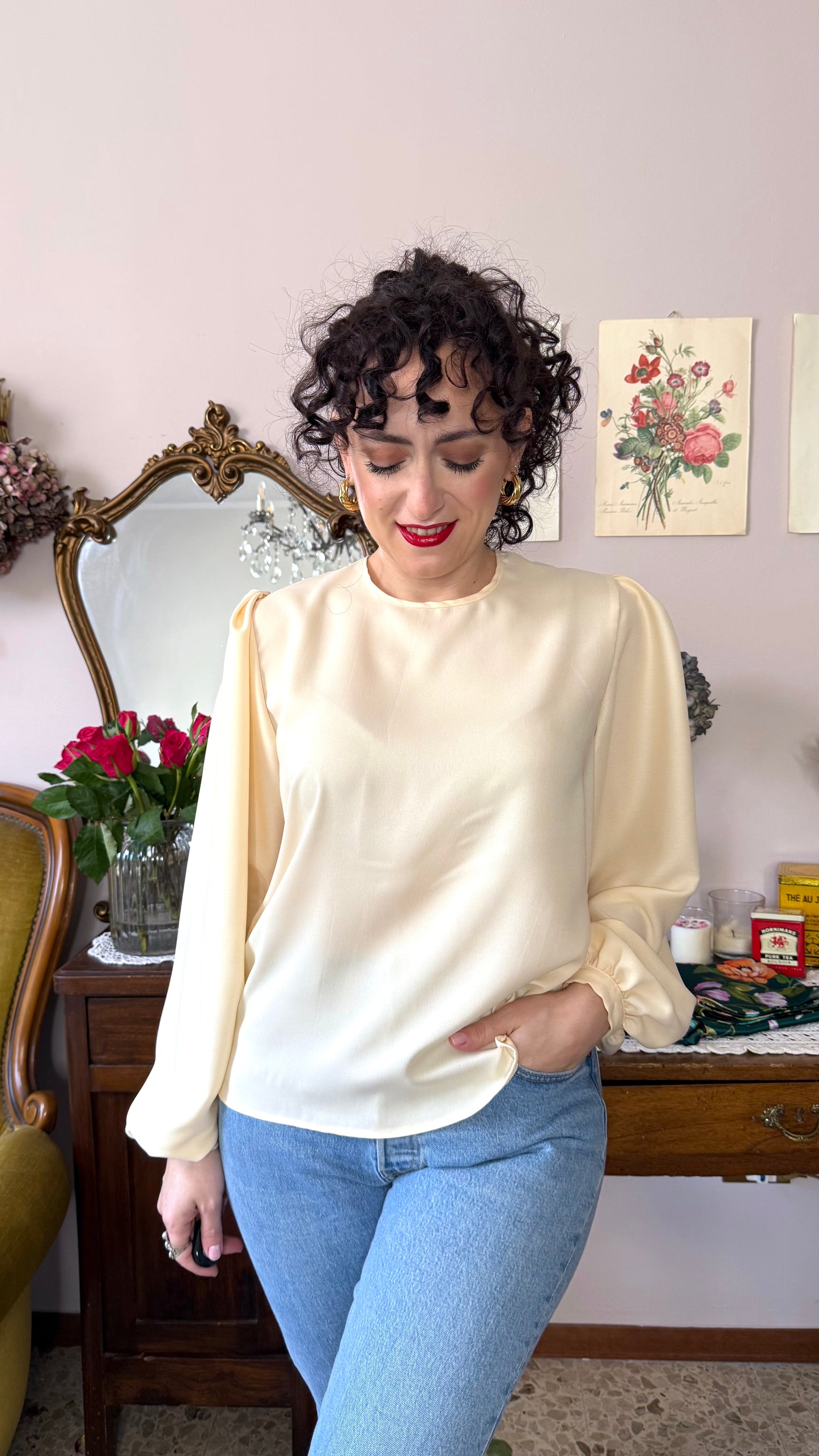 Blusa Camille, vaniglia