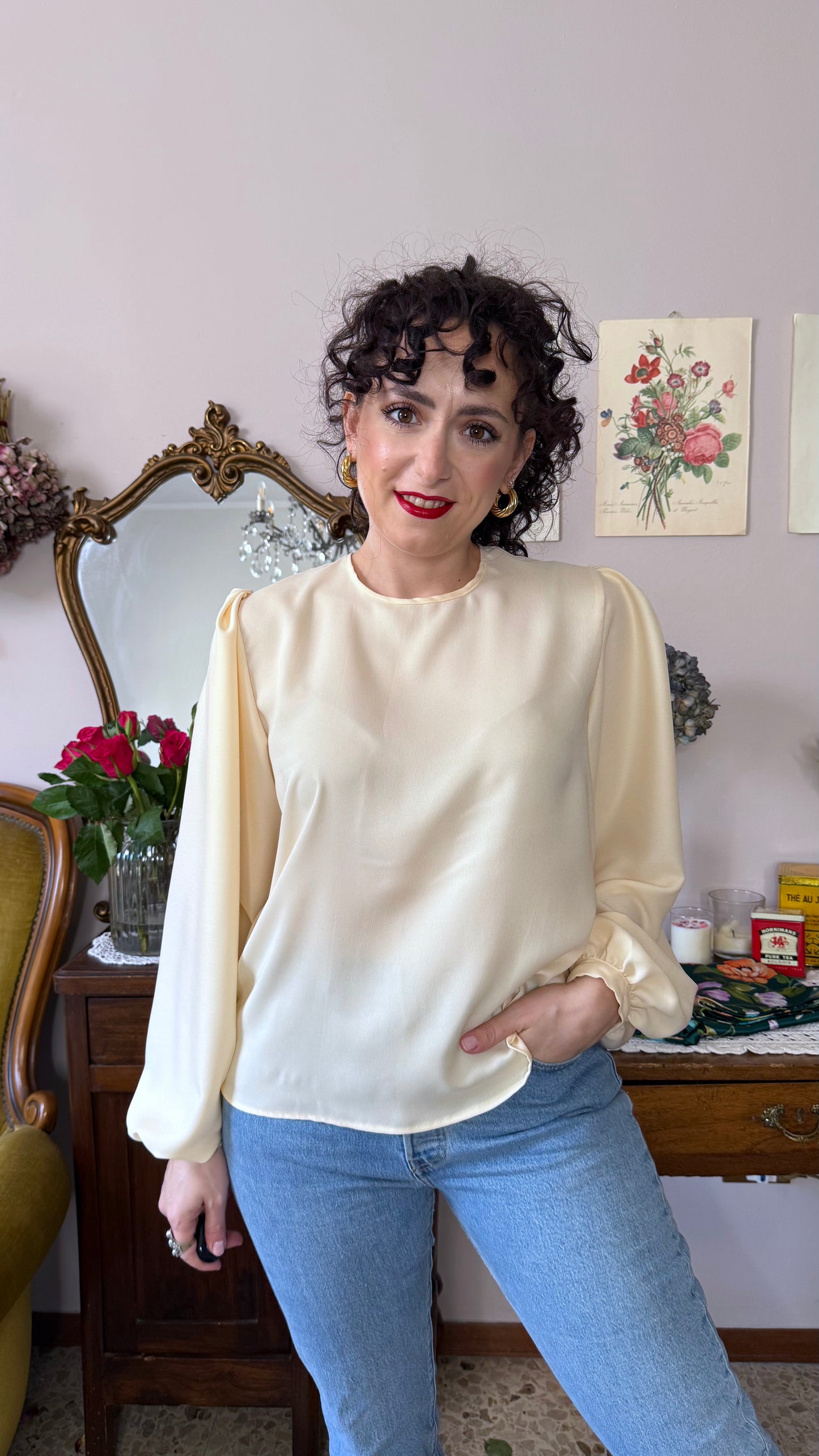 Blusa Camille, vaniglia