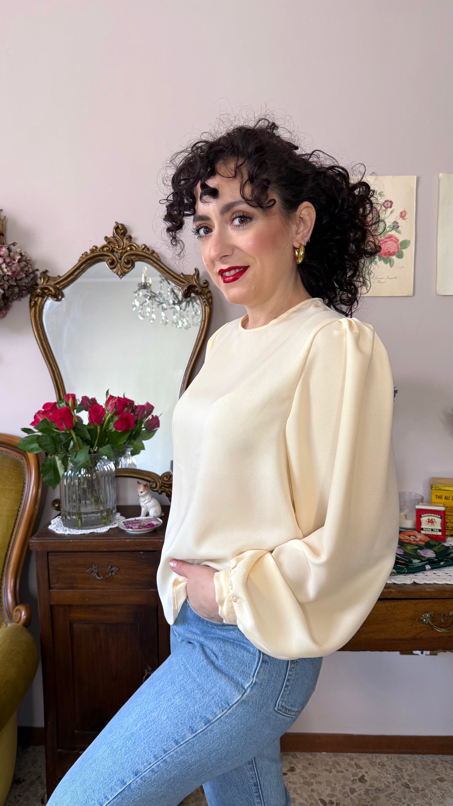 Blusa Camille, vaniglia