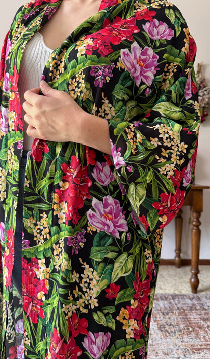 Kimono, midnight garden