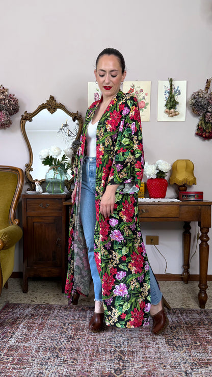Kimono, midnight garden