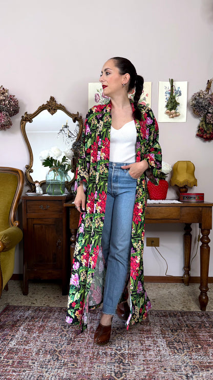 Kimono, midnight garden